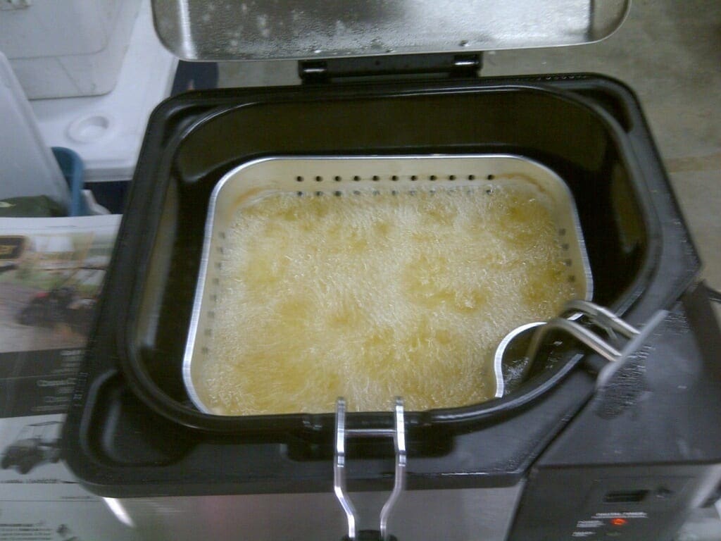 MOUTHS WILL WATER: The electric fryer the office has is quick, easy, and effective! Photo by LSON. bubblin