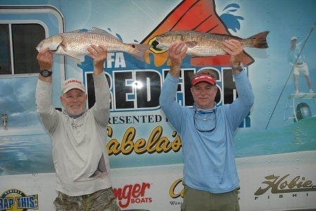 REELING IN REDS: Livingston Lures, based out of San Antonio, is now an official sponsor of the IFA redfish and kayak tours. Photo by IFA. winners