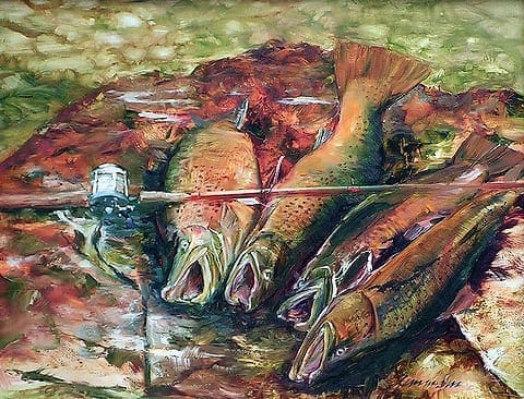 MORE THAN DOGS: Simmons' art spans many subjects in the outdoors. Photo by Wayne Simmons. aawayne2